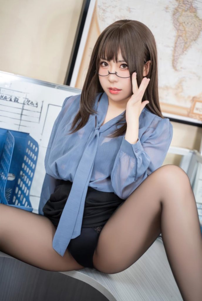 图片[1]-虎森森 NO.038 黑丝眼镜娘 [60P-471MB]-喵咪社