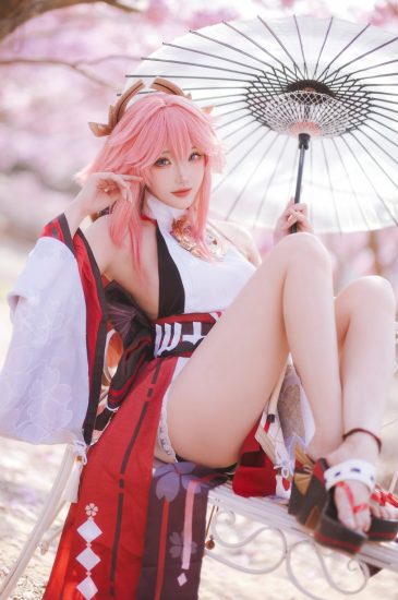 瓜希酱 NO.96 原神 八重神子 [20P-61MB]-喵咪社