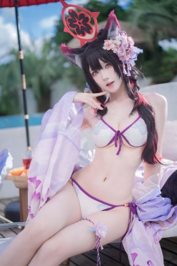 阿包也是兔娘 NO.107 蔚蓝档案 狐坂若藻 水着 [32P-187MB]VIP-喵咪社