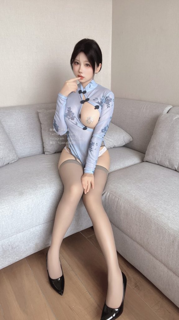 图片[2]-Nyako喵子 NO.073 自撮り31 灰丝旗袍[55P1V-649MB]VIP-喵咪社
