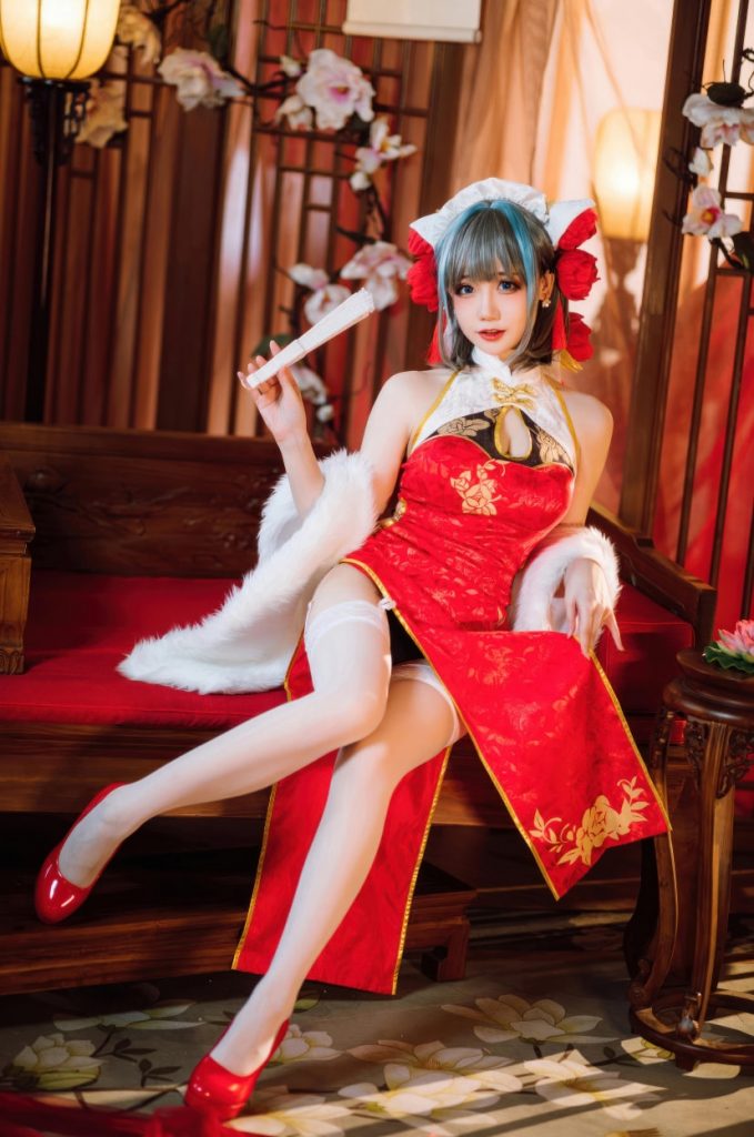 图片[2]-焖焖碳 NO.046 碧蓝航线-柴郡新春旗袍[29P-180MB]-喵咪社