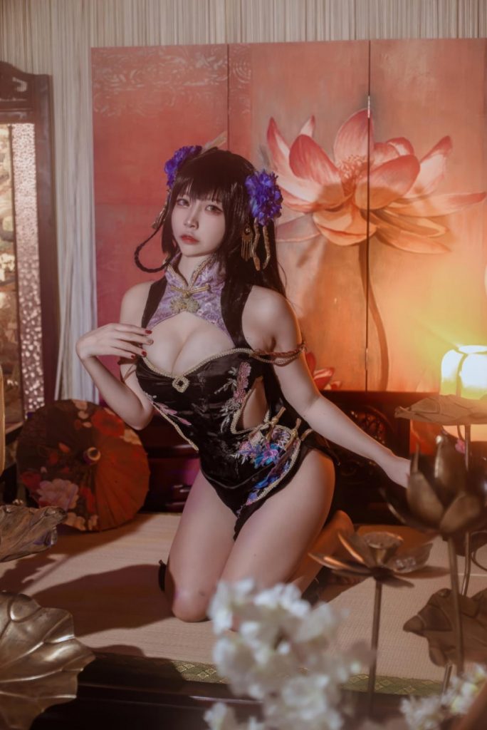 二佐Nisa – NO.203 碧蓝航线-比叡鲟旗袍[24P-388MB]-喵咪社